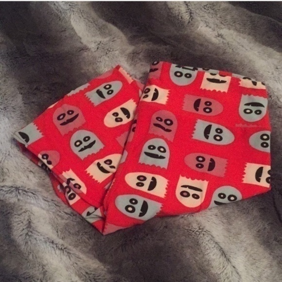 LuLaRoe Version 1.0 Orange Pac-man Buttery Soft Leggings - OS - Picture 7 of 12